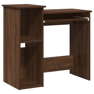 vidaXL Desk with Shelves Brown Oak 84x40x78 cm Engineered Wood