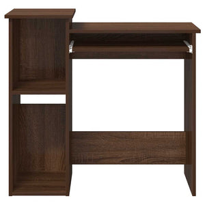 vidaXL Desk with Shelves Brown Oak 84x40x78 cm Engineered Wood