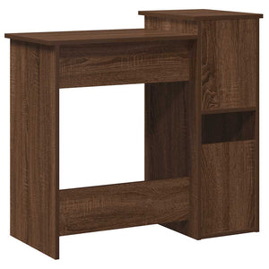 vidaXL Desk with Shelves Brown Oak 84x40x78 cm Engineered Wood