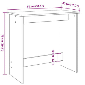 vidaXL Desk Concrete Grey 84x40x75 cm Engineered Wood