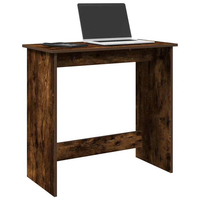 vidaXL Desk Smoked Oak 84x40x75 cm Engineered Wood