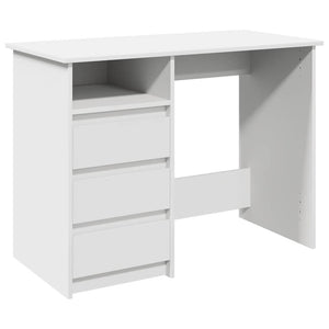 vidaXL Desk White 102x50x75 cm Engineered Wood