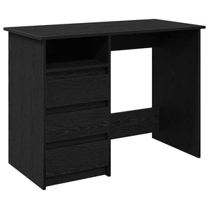 vidaXL Desk Black 102x50x75 cm Engineered Wood