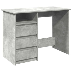 vidaXL Desk Concrete Grey 102x50x75 cm Engineered Wood