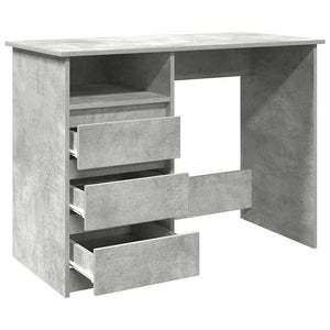 vidaXL Desk Concrete Grey 102x50x75 cm Engineered Wood