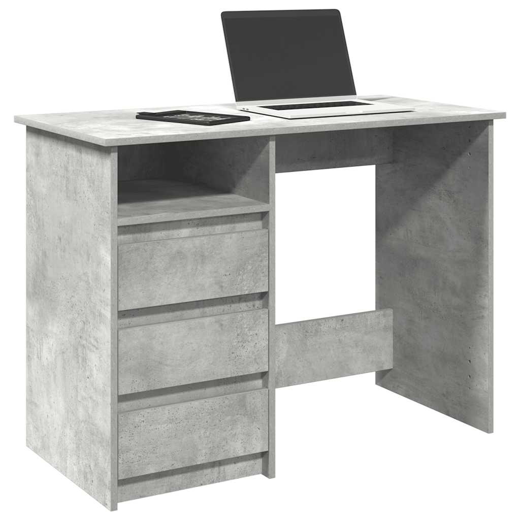 vidaXL Desk Concrete Grey 102x50x75 cm Engineered Wood