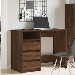 vidaXL Desk Brown Oak 102x50x75 cm Engineered Wood