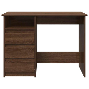 vidaXL Desk Brown Oak 102x50x75 cm Engineered Wood