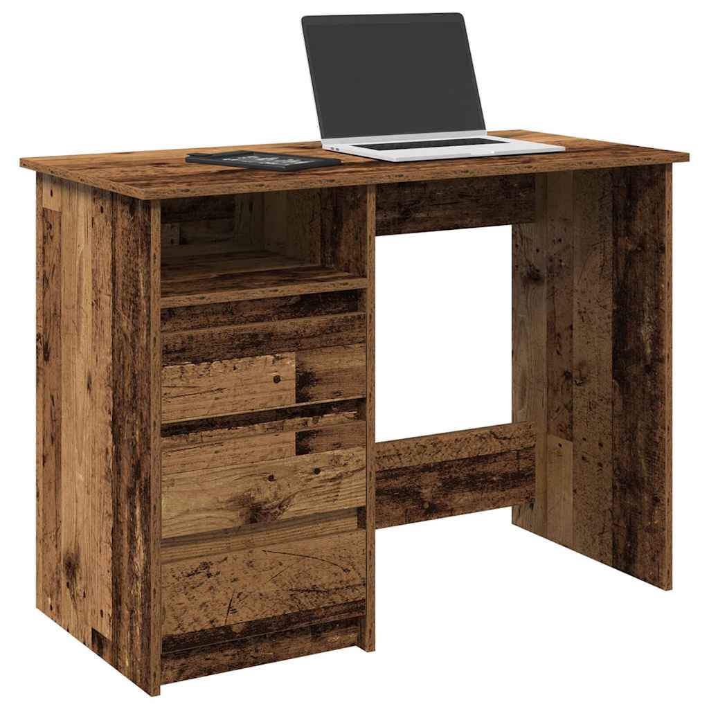 vidaXL Desk Old Wood 102x50x75 cm Engineered Wood