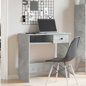 vidaXL Desk Concrete Grey 80x40x75 cm Engineered Wood