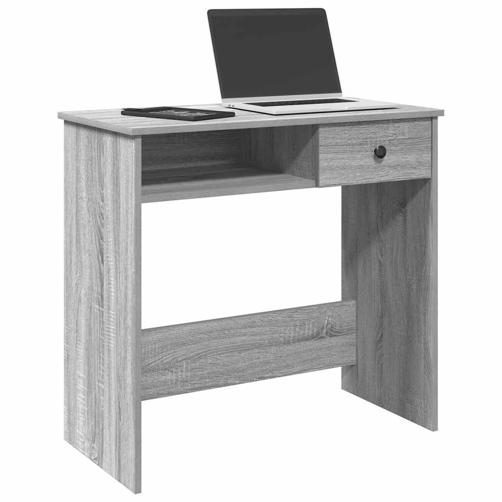 vidaXL Desk Grey Sonoma 80x40x75 cm Engineered Wood