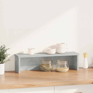 vidaXL Kitchen Rack Stackable Concrete Grey 50x15x16 cm Engineered Wood