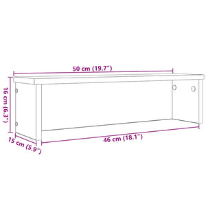 vidaXL Kitchen Rack Stackable Concrete Grey 50x15x16 cm Engineered Wood