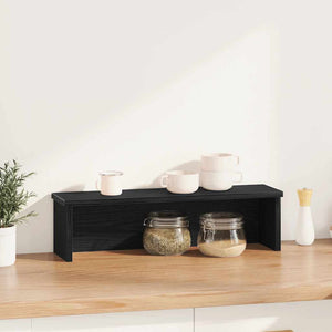 vidaXL Kitchen Rack Stackable Black 60x15x16 cm Engineered Wood