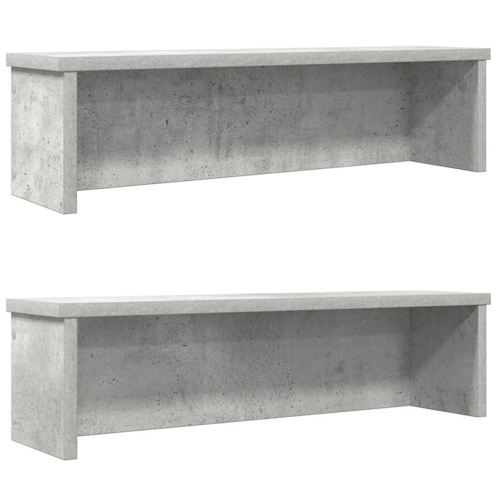 vidaXL Kitchen Racks Stackable 2 pcs Concrete Grey 60x15x16 cm