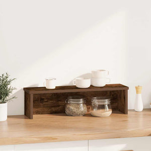 vidaXL Kitchen Rack Stackable Smoked Oak 60x15x16 cm Engineered Wood