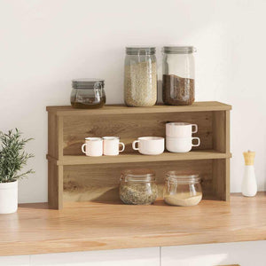 vidaXL Kitchen Racks Stackable 2 pcs Artisan Oak 60x15x16 cm