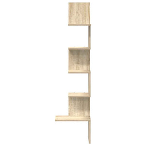 vidaXL Wall Corner Shelf Sonoma Oak 32x32x127,5 cm Engineered Wood