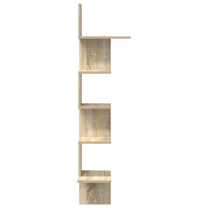 vidaXL Wall Corner Shelf Sonoma Oak 32x32x127,5 cm Engineered Wood