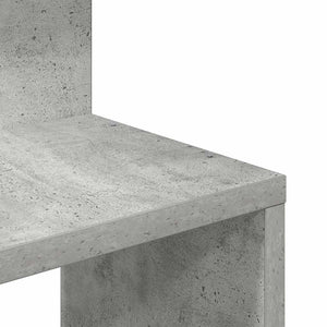 vidaXL Wall Corner Shelf Concrete Grey 32x32x127,5 cm Engineered Wood