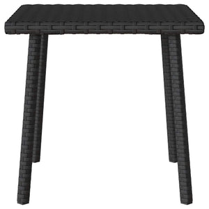 vidaXL Garden Coffee Table Rectangular Black 40x40x37 cm Poly Rattan