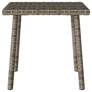 vidaXL Garden Coffee Table Rectangular Grey 40x40x37 cm Poly Rattan