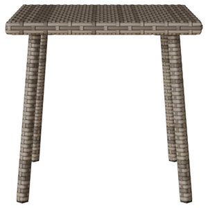 vidaXL Garden Coffee Table Rectangular Grey 40x40x37 cm Poly Rattan