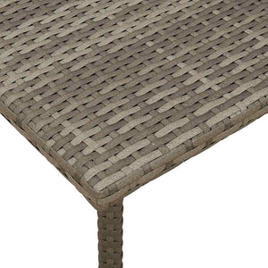 vidaXL Garden Coffee Table Rectangular Grey 40x40x37 cm Poly Rattan