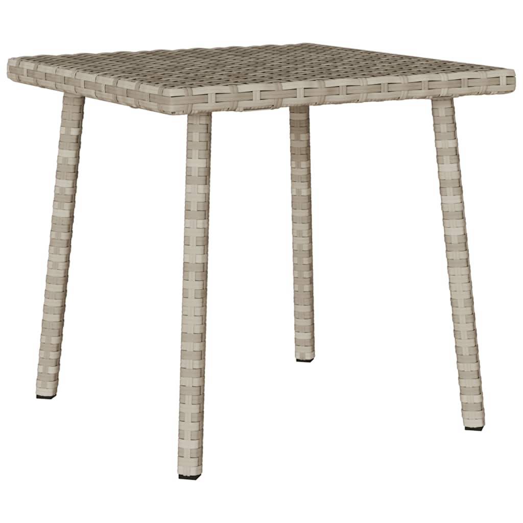 vidaXL Garden Coffee Table Rectangular Light Grey 40x40x37 cm Poly Rattan