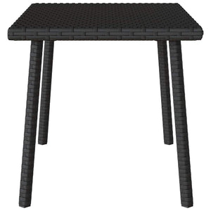 vidaXL Garden Coffee Table Rectangular Black 60x40x37 cm Poly Rattan