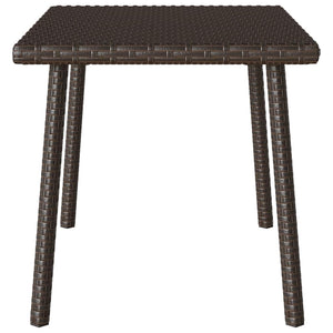 vidaXL Garden Coffee Table Rectangular Brown 60x40x37 cm Poly Rattan