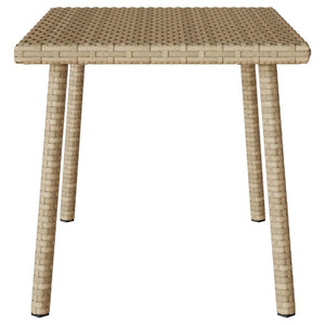 vidaXL Garden Coffee Table Rectangular Beige 60x40x37 cm Poly Rattan