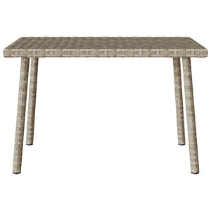 vidaXL Garden Coffee Table Rectangular Light Grey 60x40x37 cm Poly Rattan