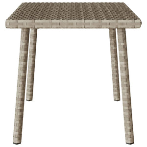 vidaXL Garden Coffee Table Rectangular Light Grey 60x40x37 cm Poly Rattan