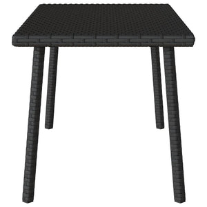 vidaXL Garden Coffee Table Rectangular Black 80x40x37 cm Poly Rattan