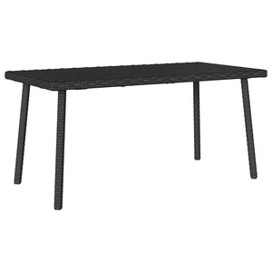 vidaXL Garden Coffee Table Rectangular Black 80x40x37 cm Poly Rattan