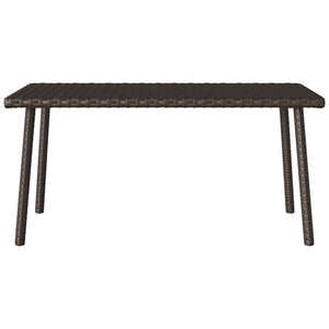 vidaXL Garden Coffee Table Rectangular Brown 80x40x37 cm Poly Rattan