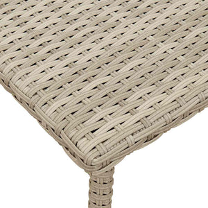 vidaXL Garden Coffee Table Rectangular Light Grey 80x40x37 cm Poly Rattan