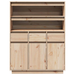 vidaXL Highboard 89x34x116.5 cm Solid Wood Pine