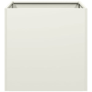 vidaXL Planter White 40x40x40 cm Cold-rolled Steel