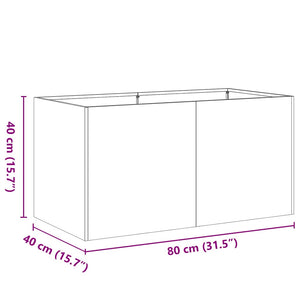 vidaXL Planter Anthracite 80x40x40 cm Cold-rolled Steel