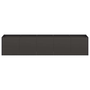 vidaXL Planter Black 200x40x40 cm Cold-rolled Steel