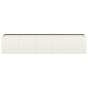 vidaXL Planter White 200x40x40 cm Cold-rolled Steel