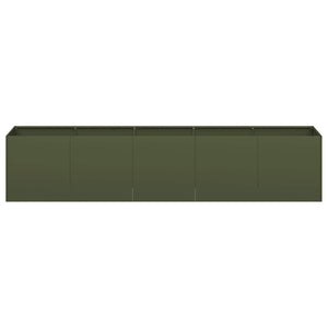 vidaXL Planter Olive Green 200x40x40 cm Cold-rolled Steel