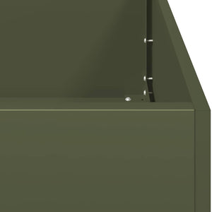 vidaXL Planter Olive Green 200x40x40 cm Cold-rolled Steel