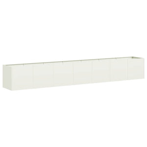 vidaXL Planter White 280x40x40 cm Cold-rolled Steel