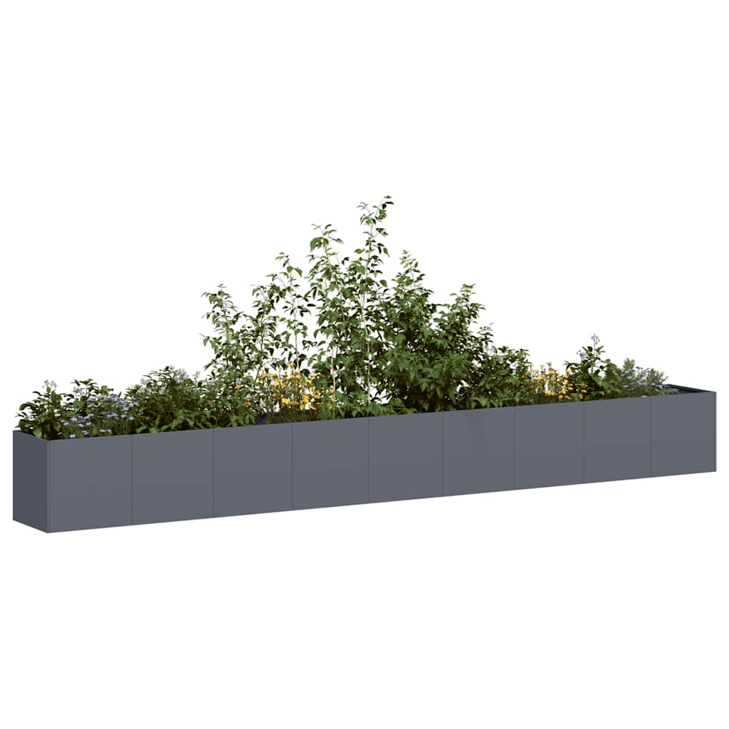 vidaXL Planter Anthracite 360x40x40 cm Cold-rolled Steel