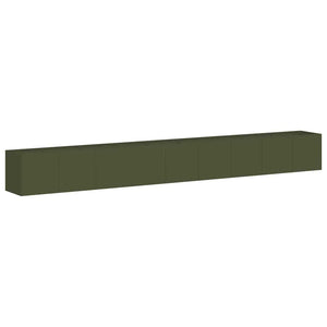 vidaXL Planter Olive Green 360x40x40 cm Cold-rolled Steel