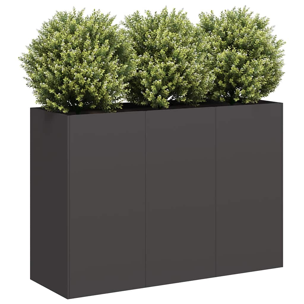 vidaXL Planter Black 120x40x80 cm Cold-rolled Steel