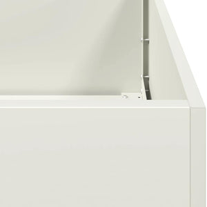 vidaXL Planter White 120x40x80 cm Cold-rolled Steel